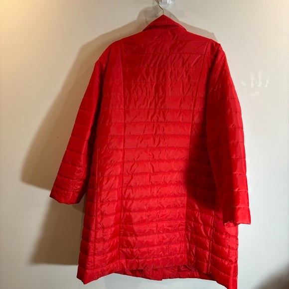 LAND’S END Sz 24W Long Line  Snap Buttons Light Primaloft Puffer Parka Coat - Picture 8 of 12